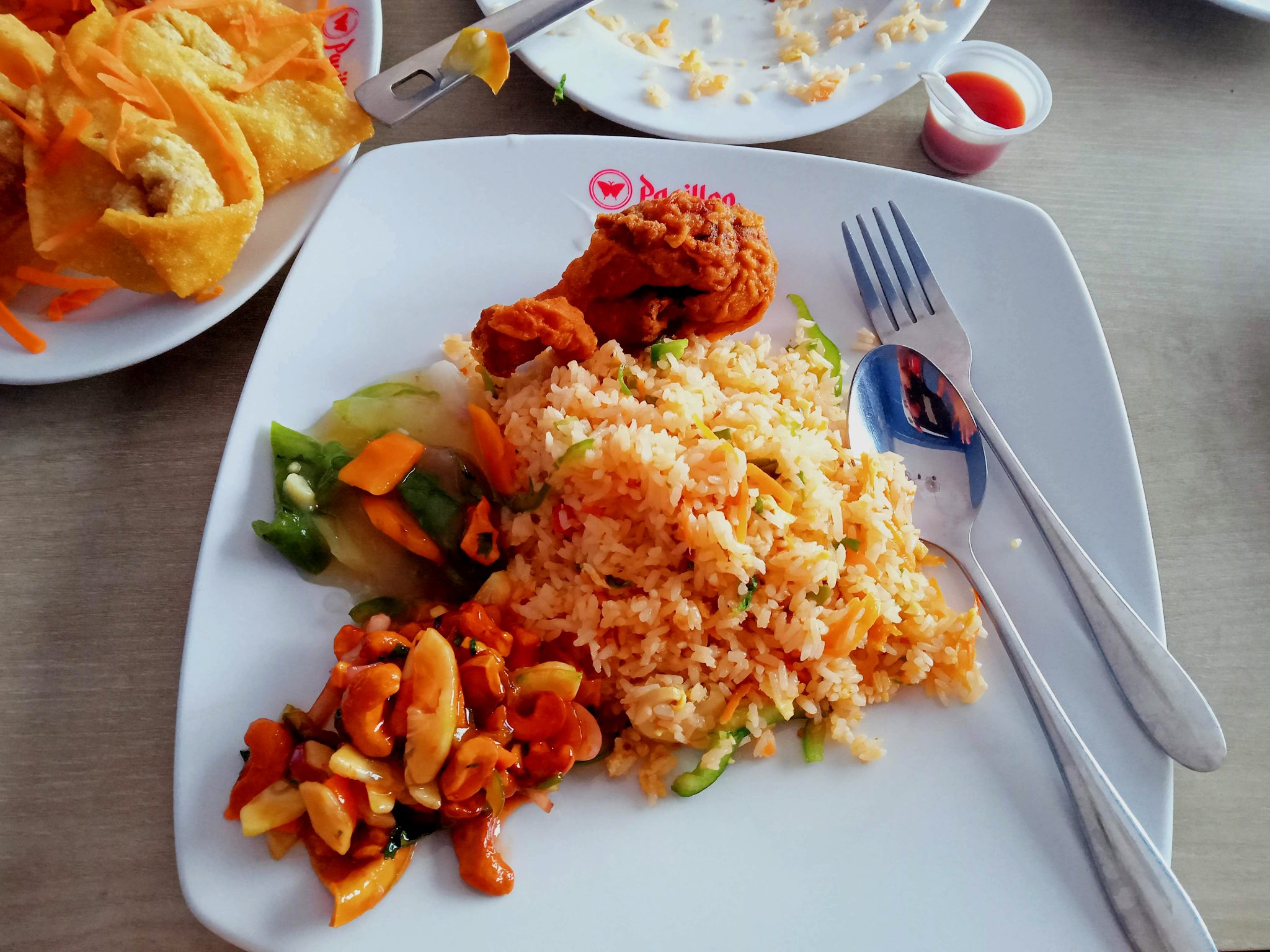 Fried Rice with Vegetable and Chicken Fry