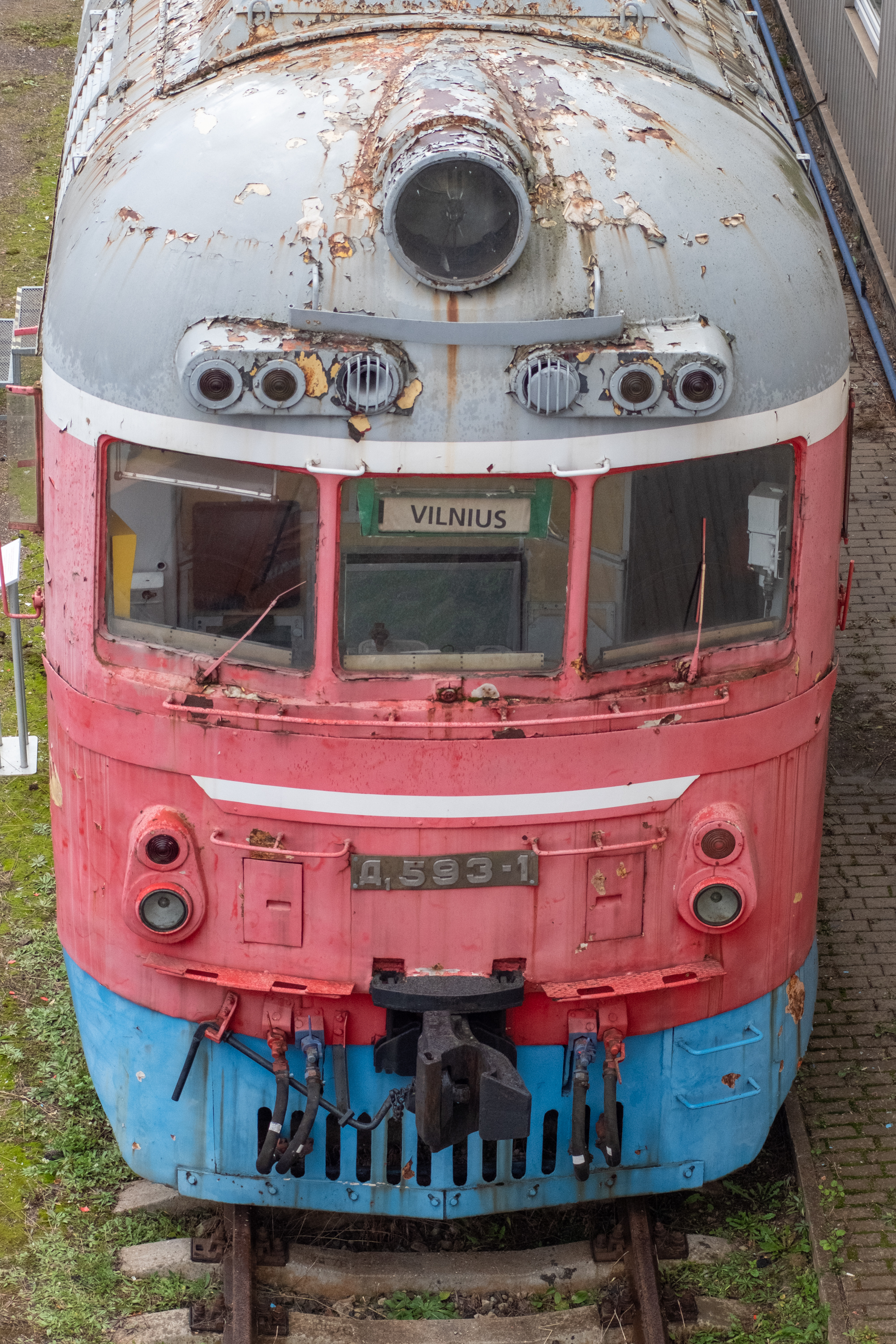 Old train in Vilnius Railway Museum