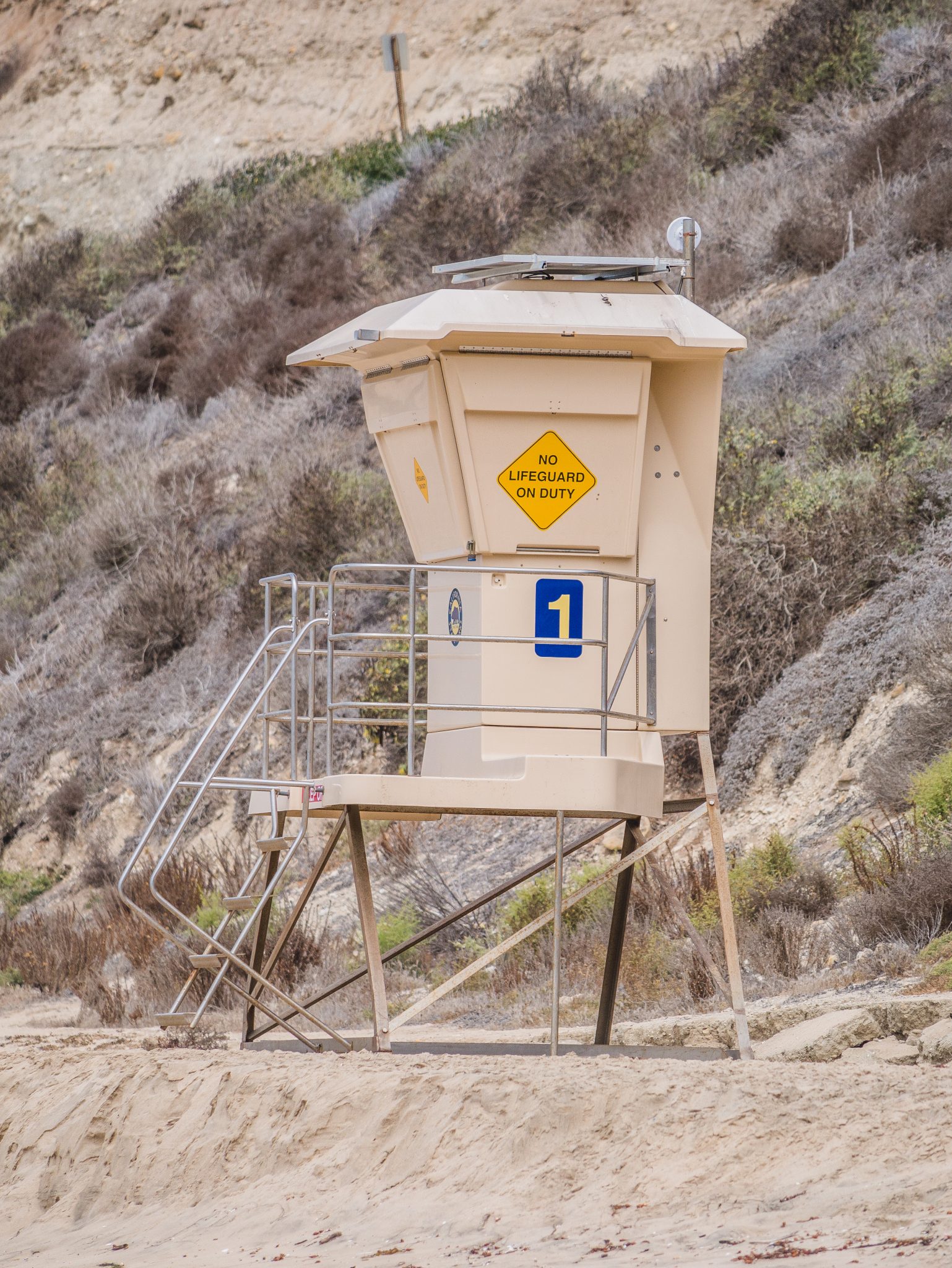 Lifeguard stand on a California beach