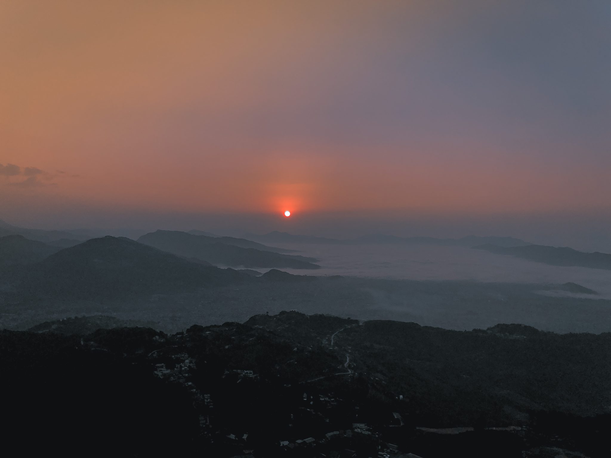 View of sunrise from Sarangkot, Pokhara