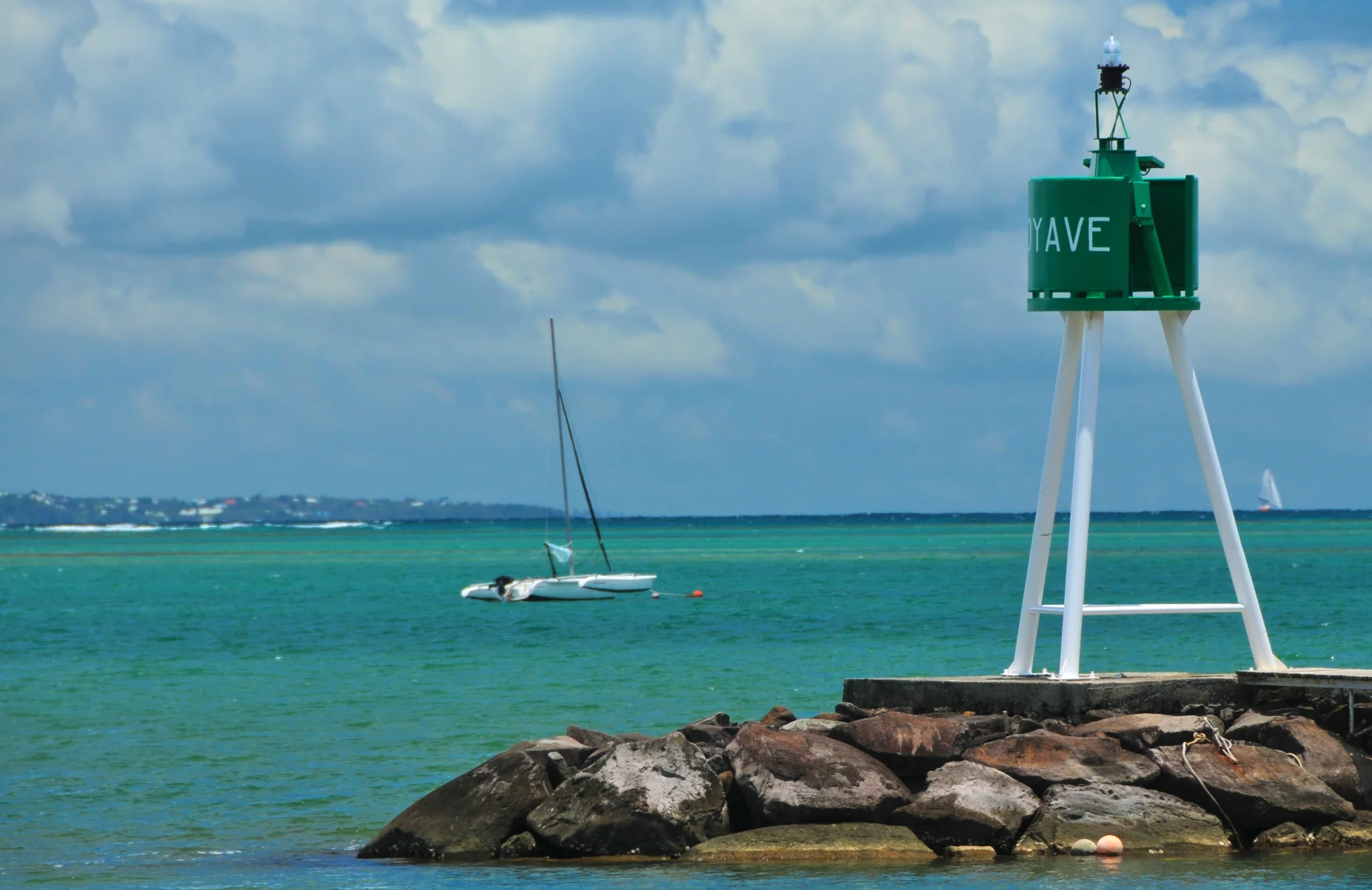 Starboard beacon of Goyave harbour, Guadeloupe