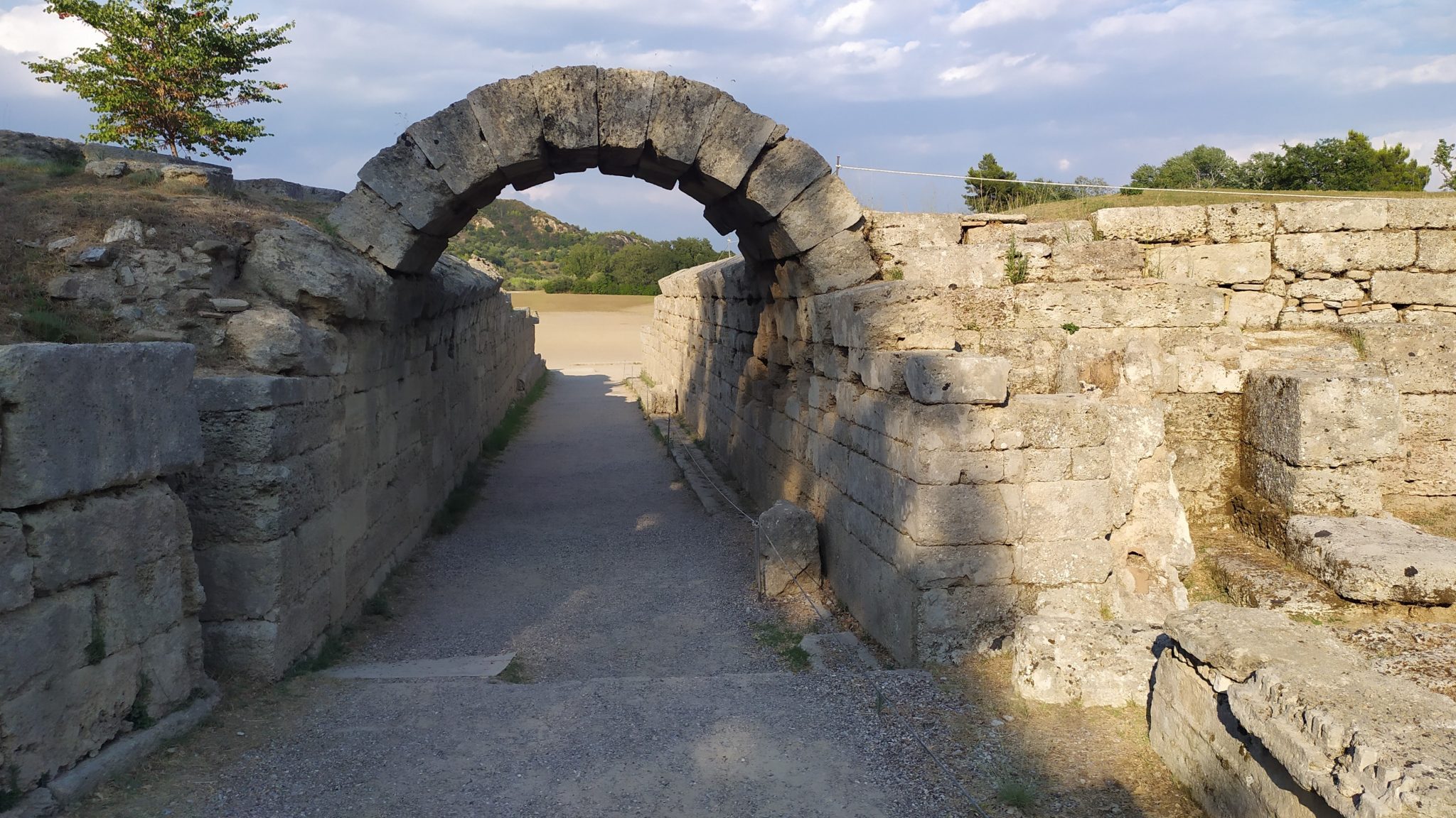 Ancient Olympia stadium entrance