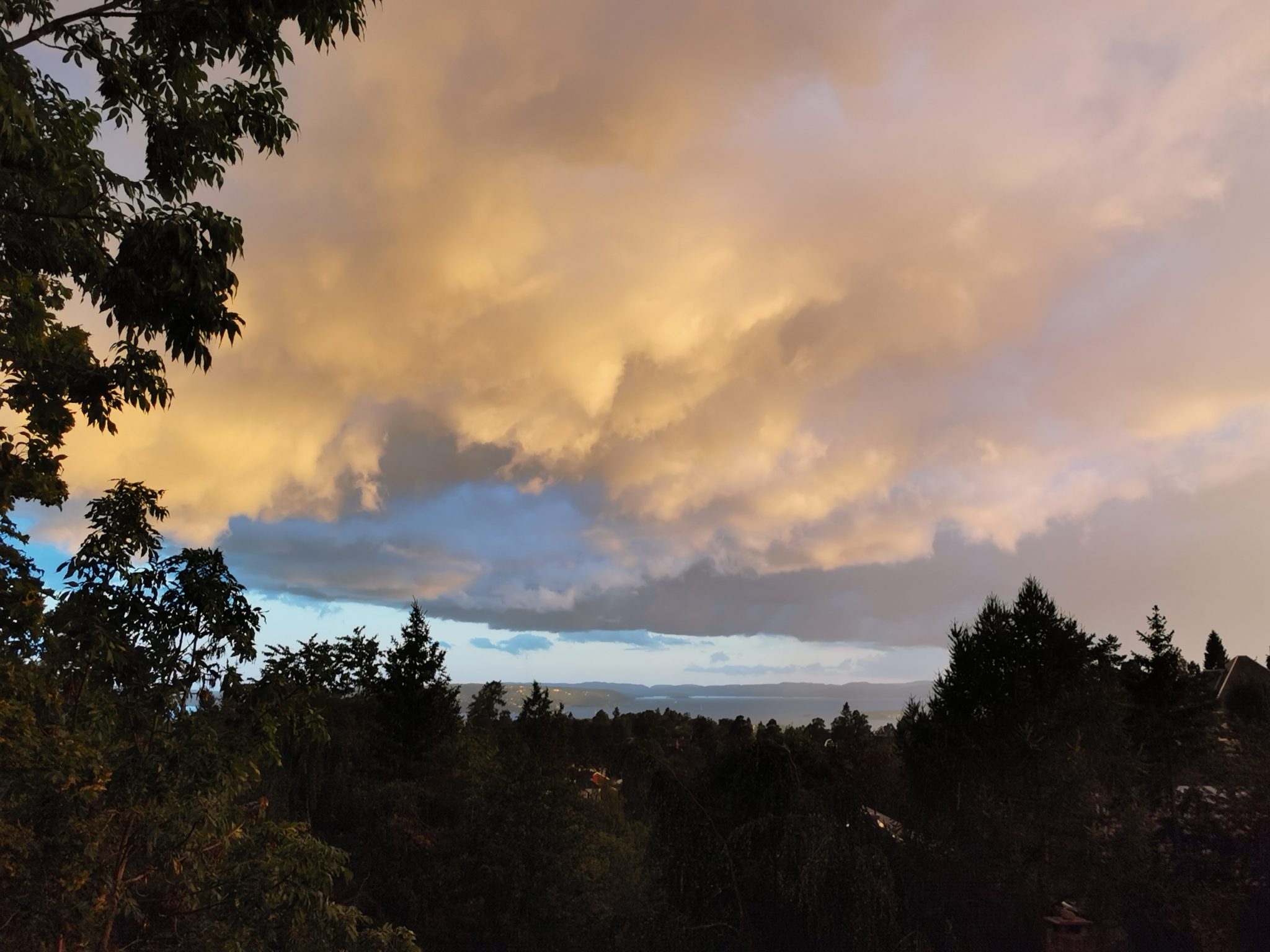View toward Nesodden outside Oslo Norway at the end of a rainfall. WorldPhotographyDay22.