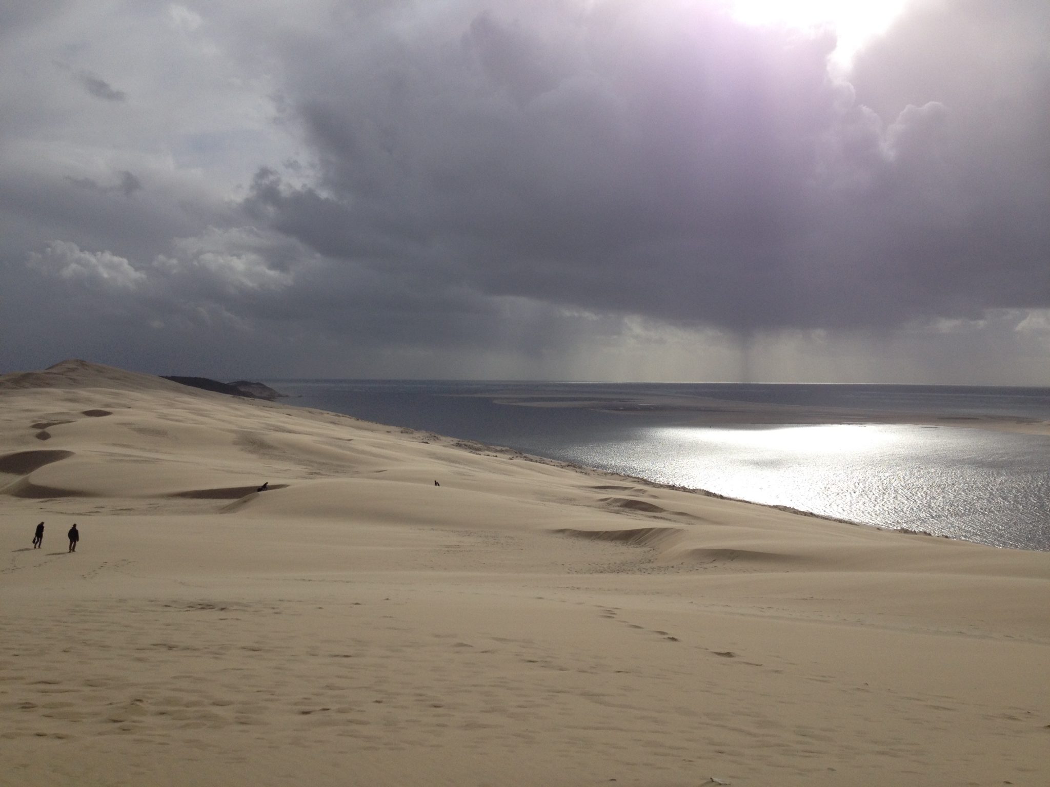 Dune du Pilat, France. Cloudy and rainy