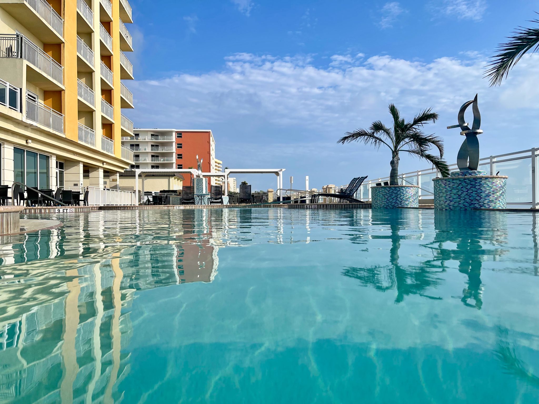 Hotel pool in Daytona Beach, Florida.