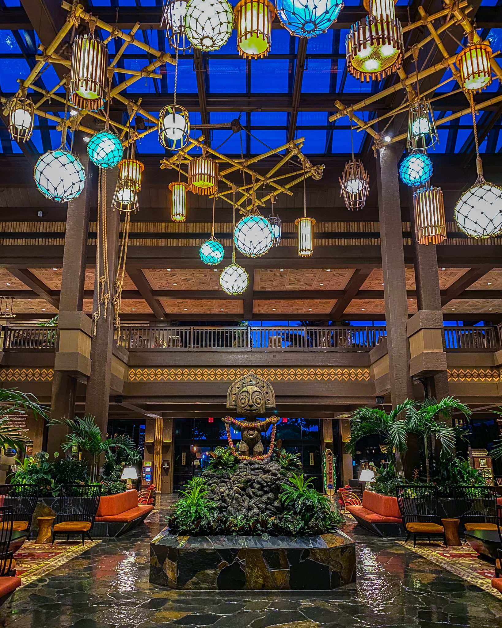 Polynesian Hotel lobby at Disney World