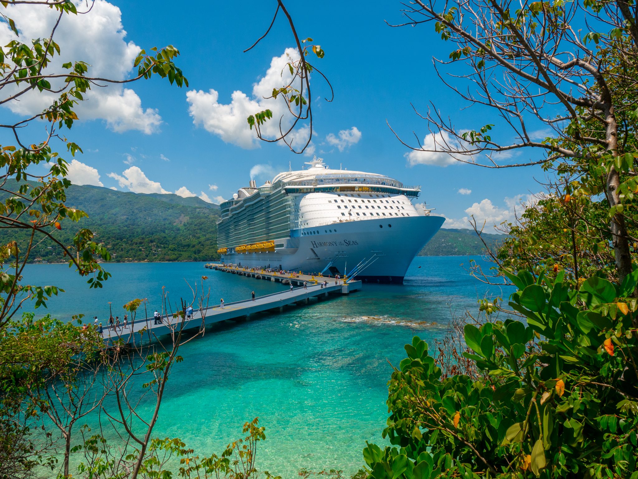 Cruise ship docked in Labadee, Haiti