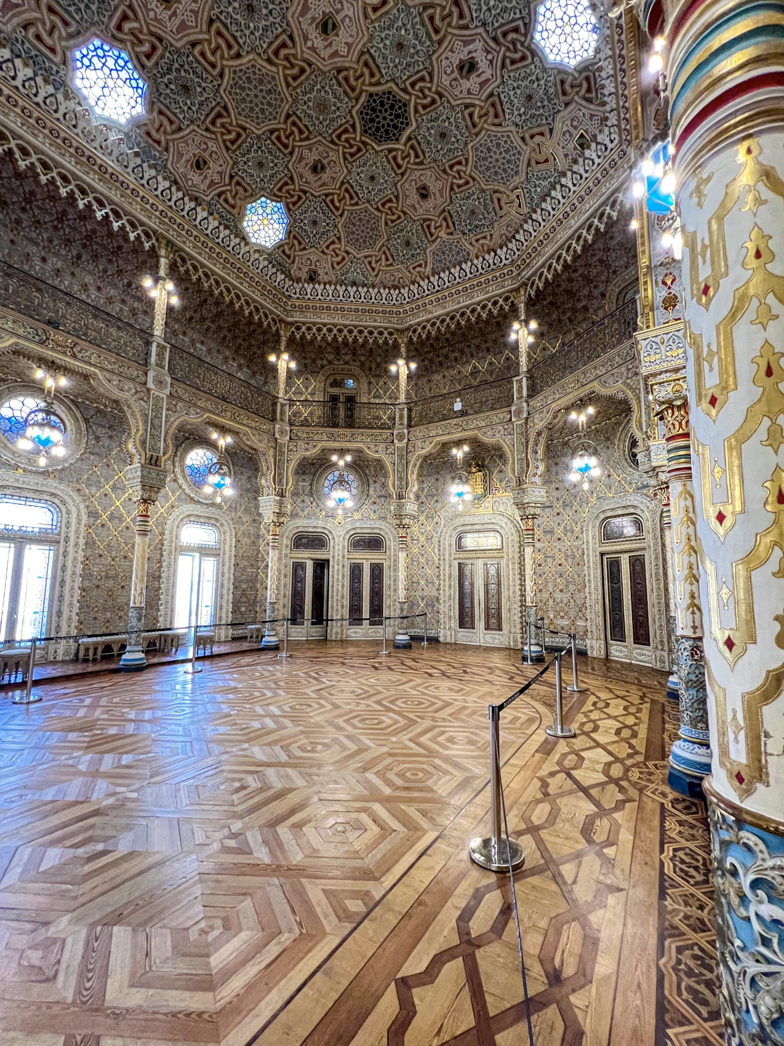 Inside the Arab room at Palacio da Bolsa in Porto, Portugal
