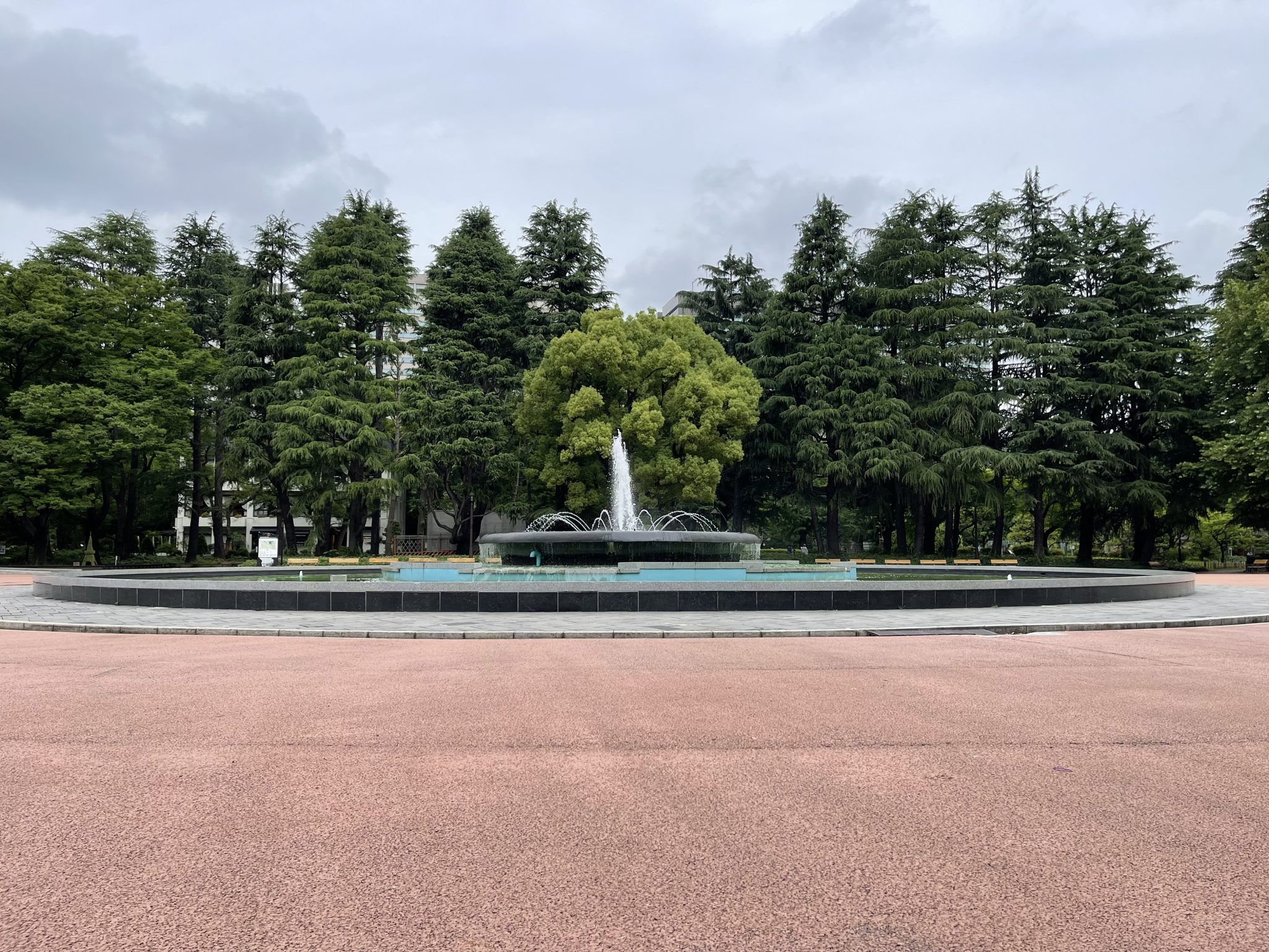 Water fountain in the park. / Hibiya Park, Japan