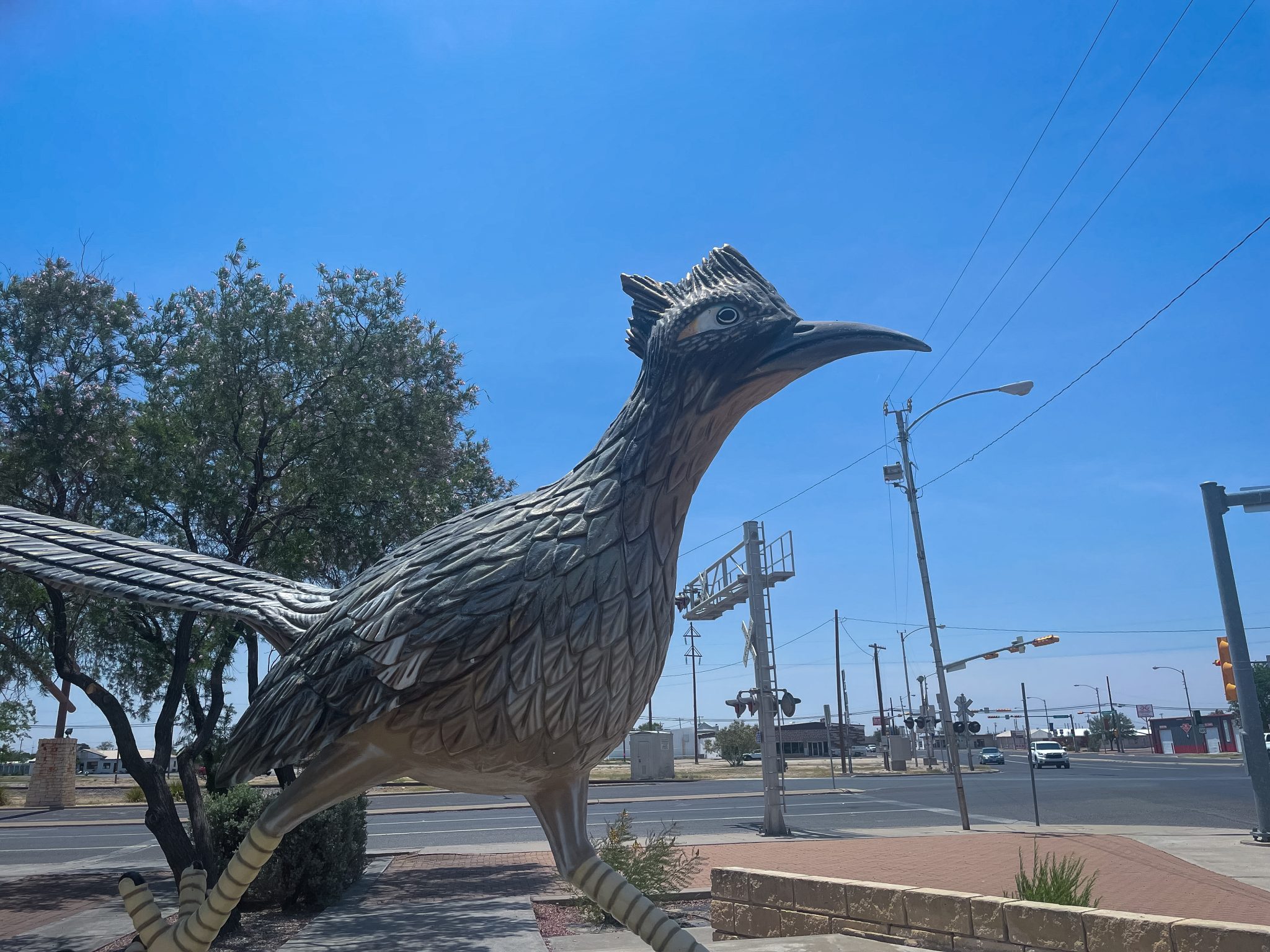 giant roadrunner statue in Fort Stockton, Texas
