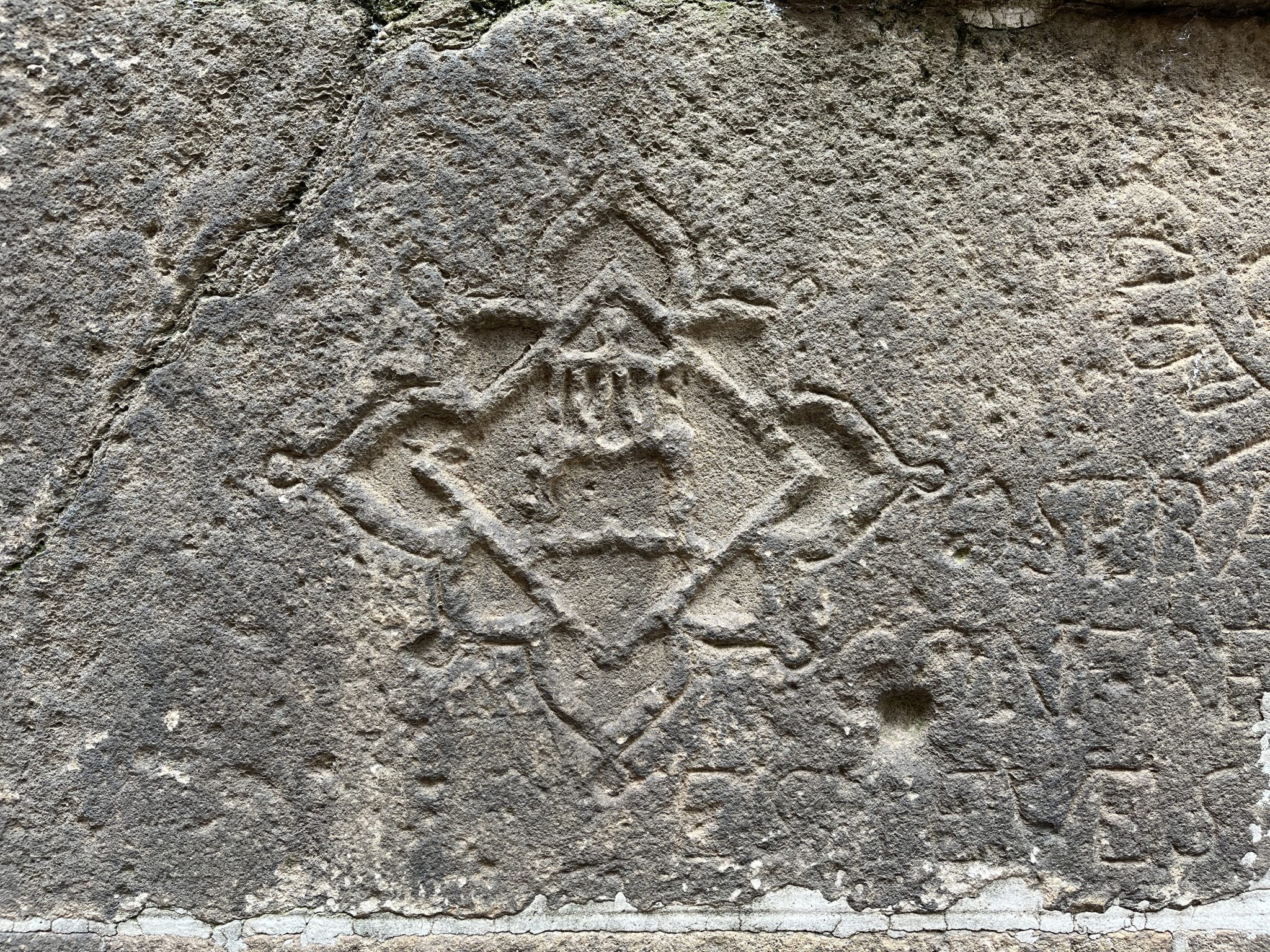 Ancient carving on a cathedral wall, Barcelona
