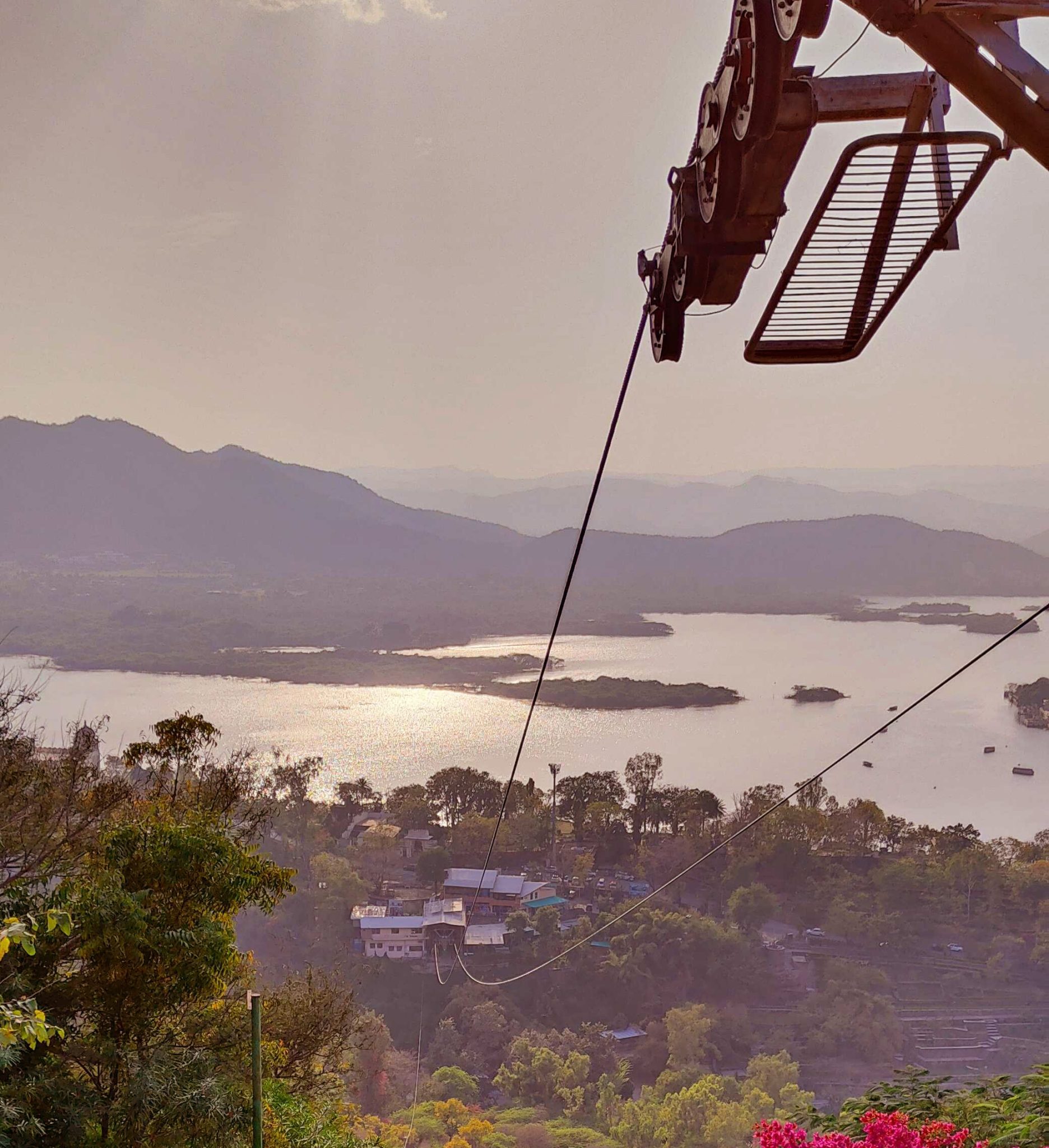 Captivating view from heights of a ropeway