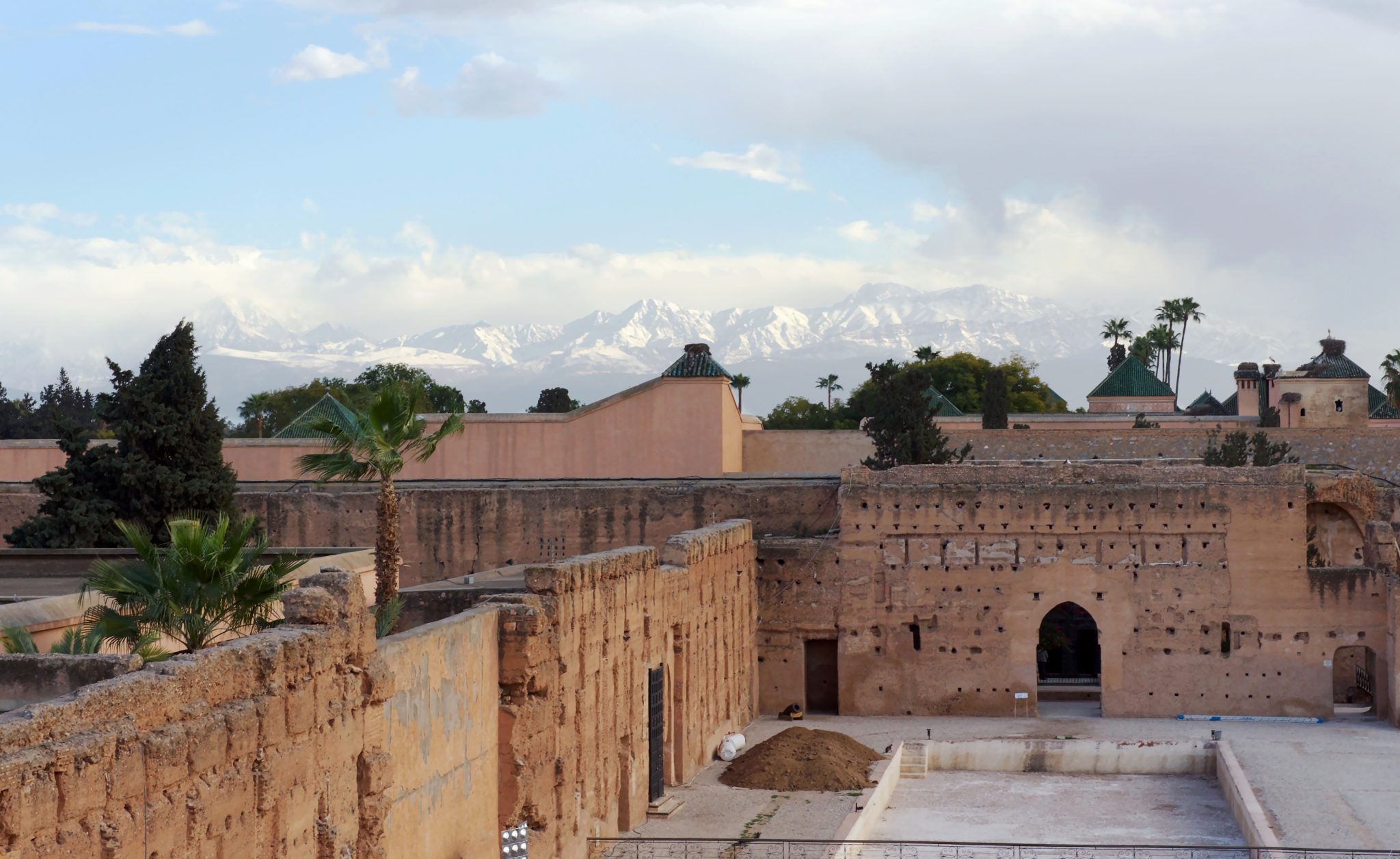 Ruins of the Badi Palace in Marrakech (Morocco)