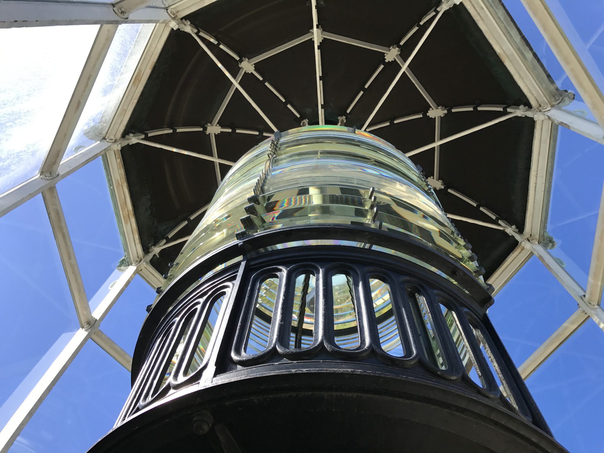 Lighthouse fresnel lens light tower