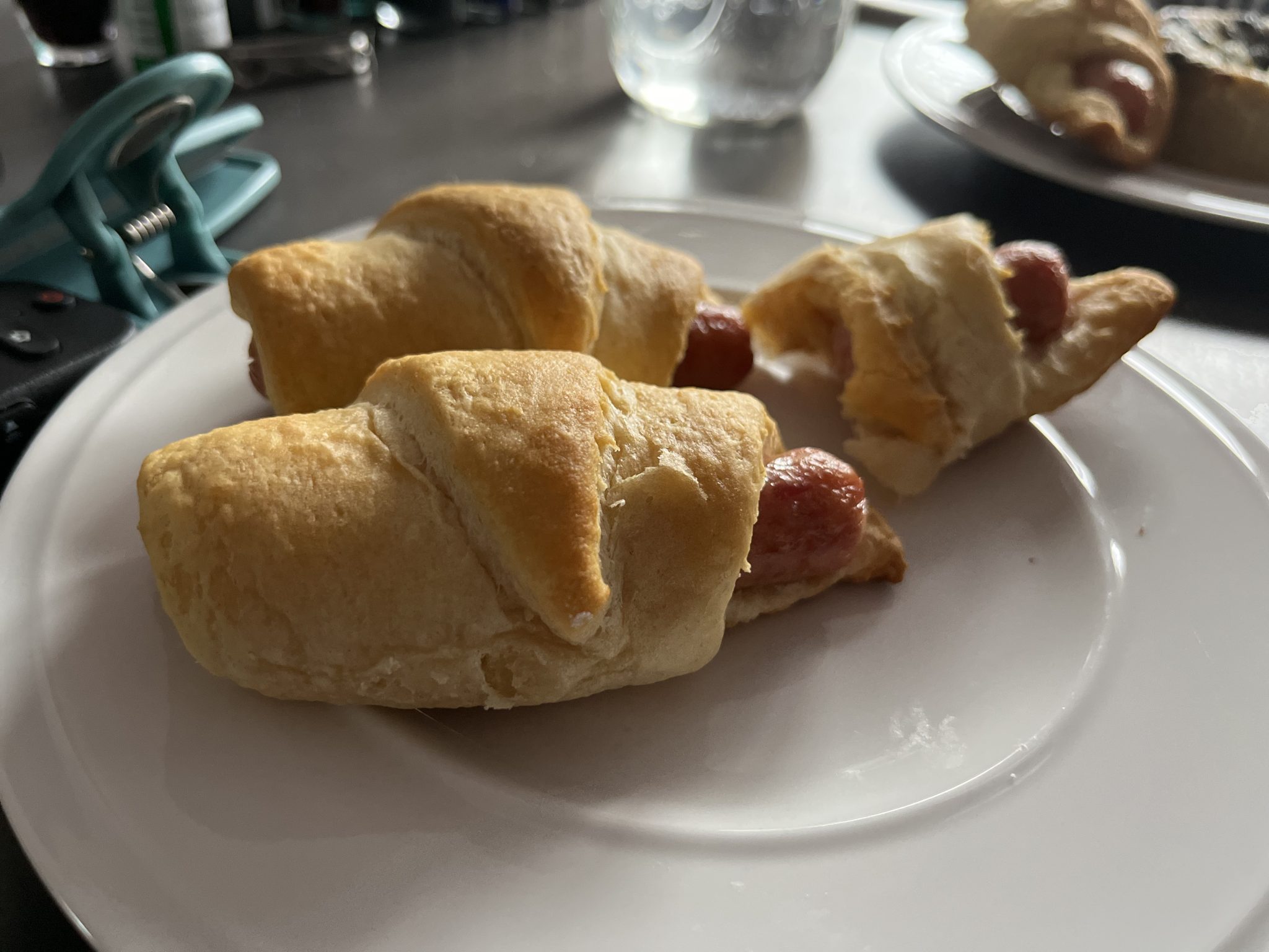 Sausages in croissants