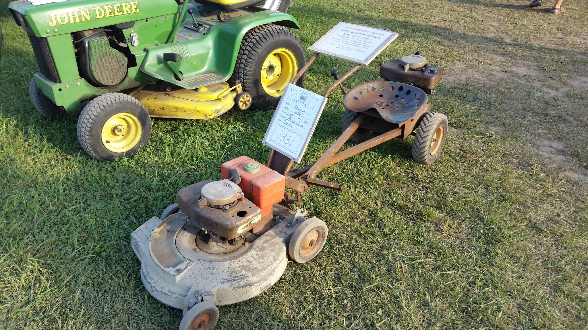 Old riding lawnmower