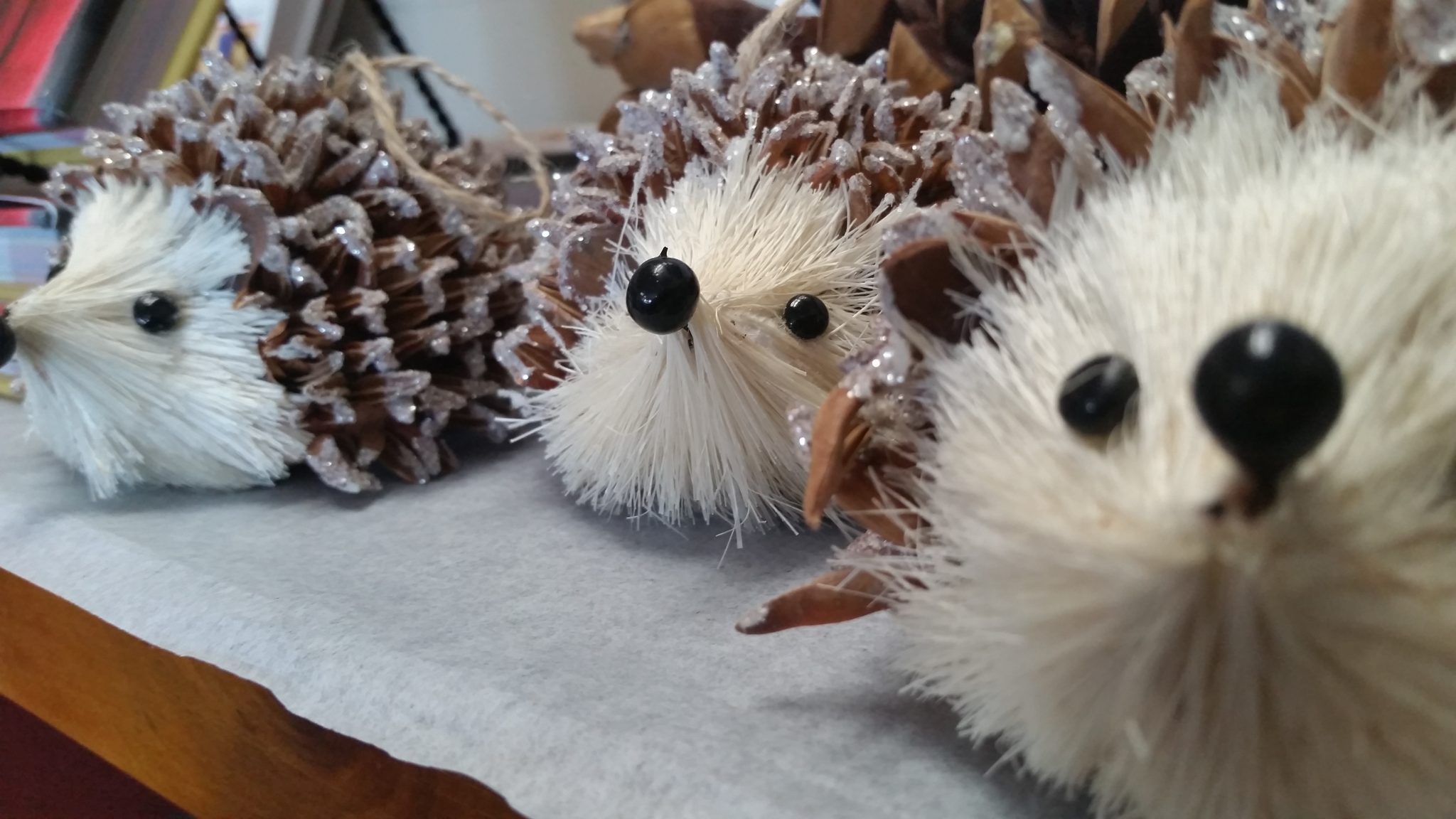 Pine cone hedgehogs