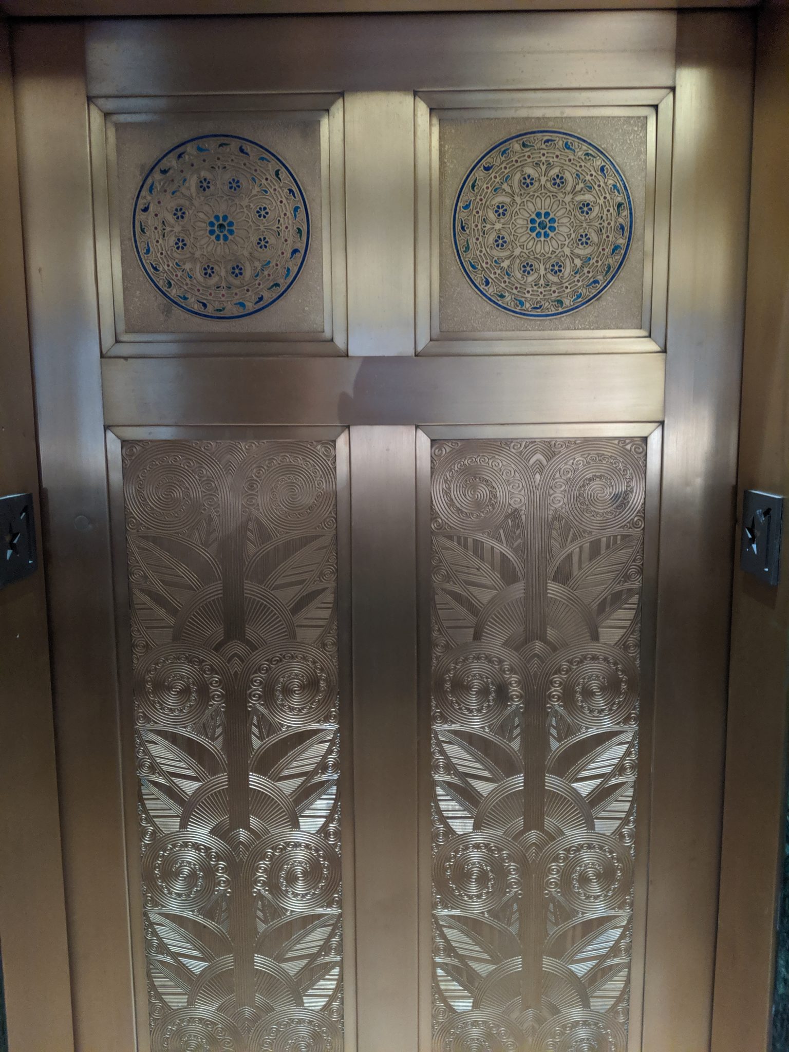 Mid-century modern elevator doors