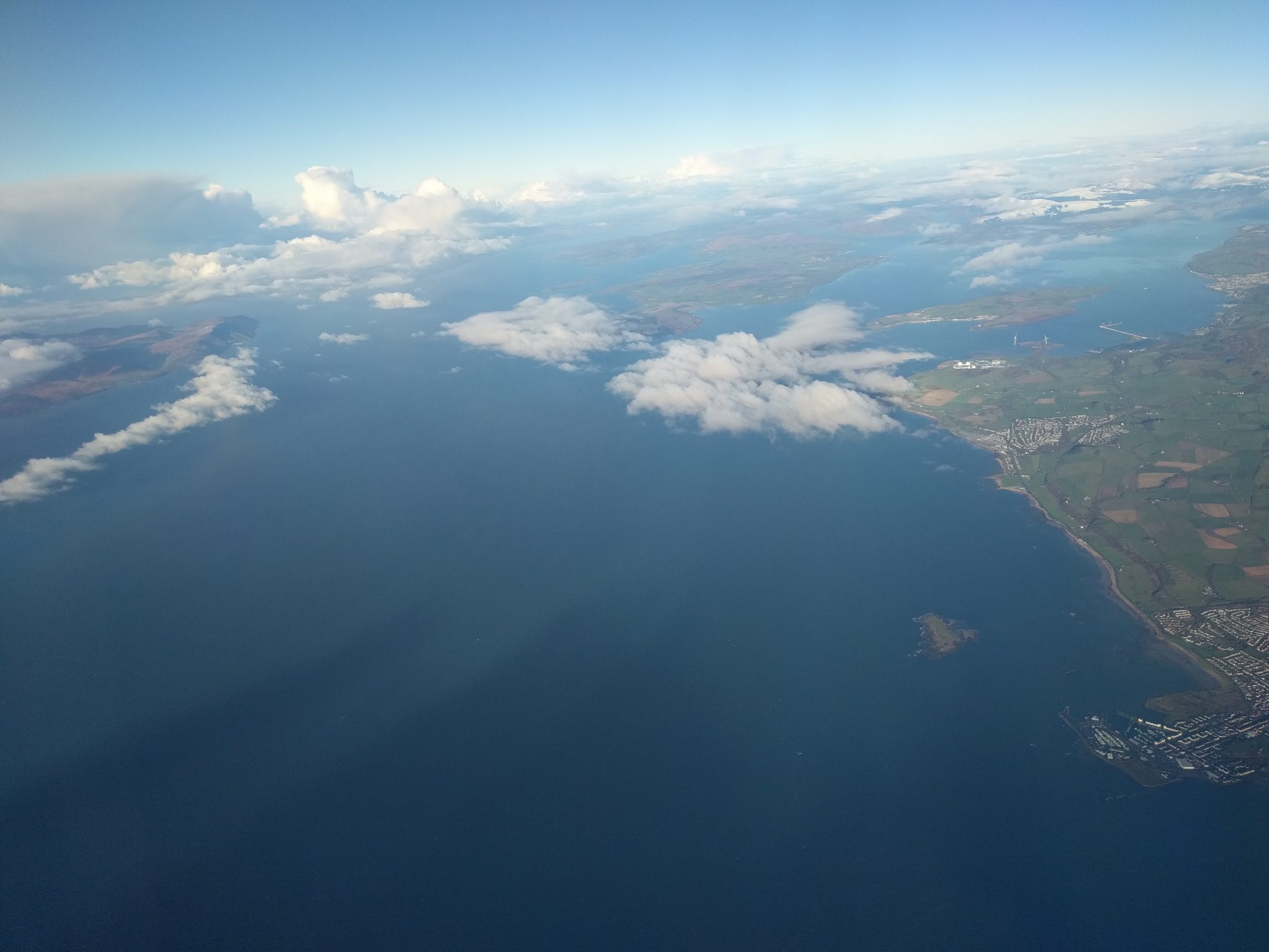 The coast of Scotland from the sky