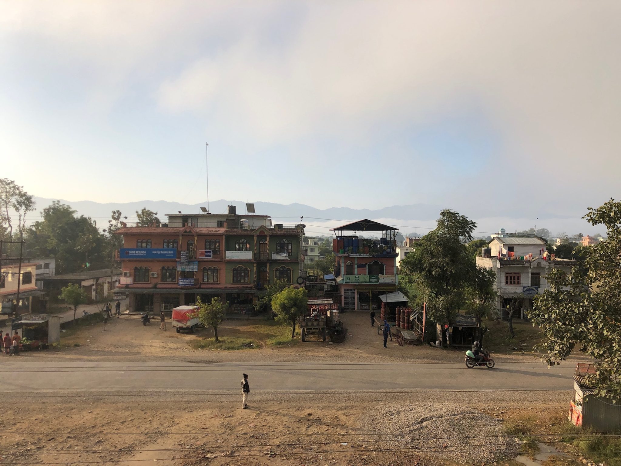 Street view of a rural village, western Nepal