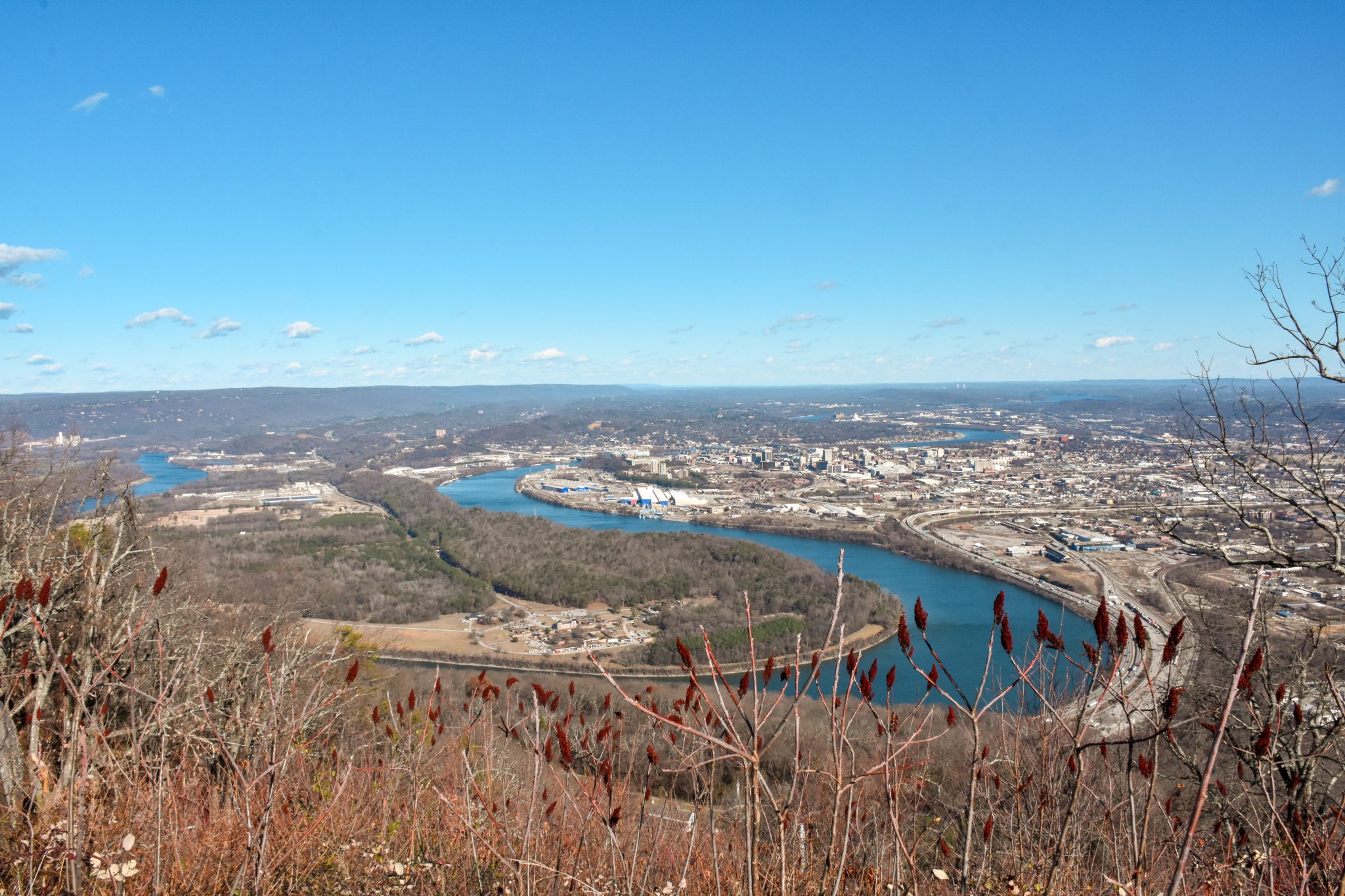 Hilltop view of a bend in the Tennessee River