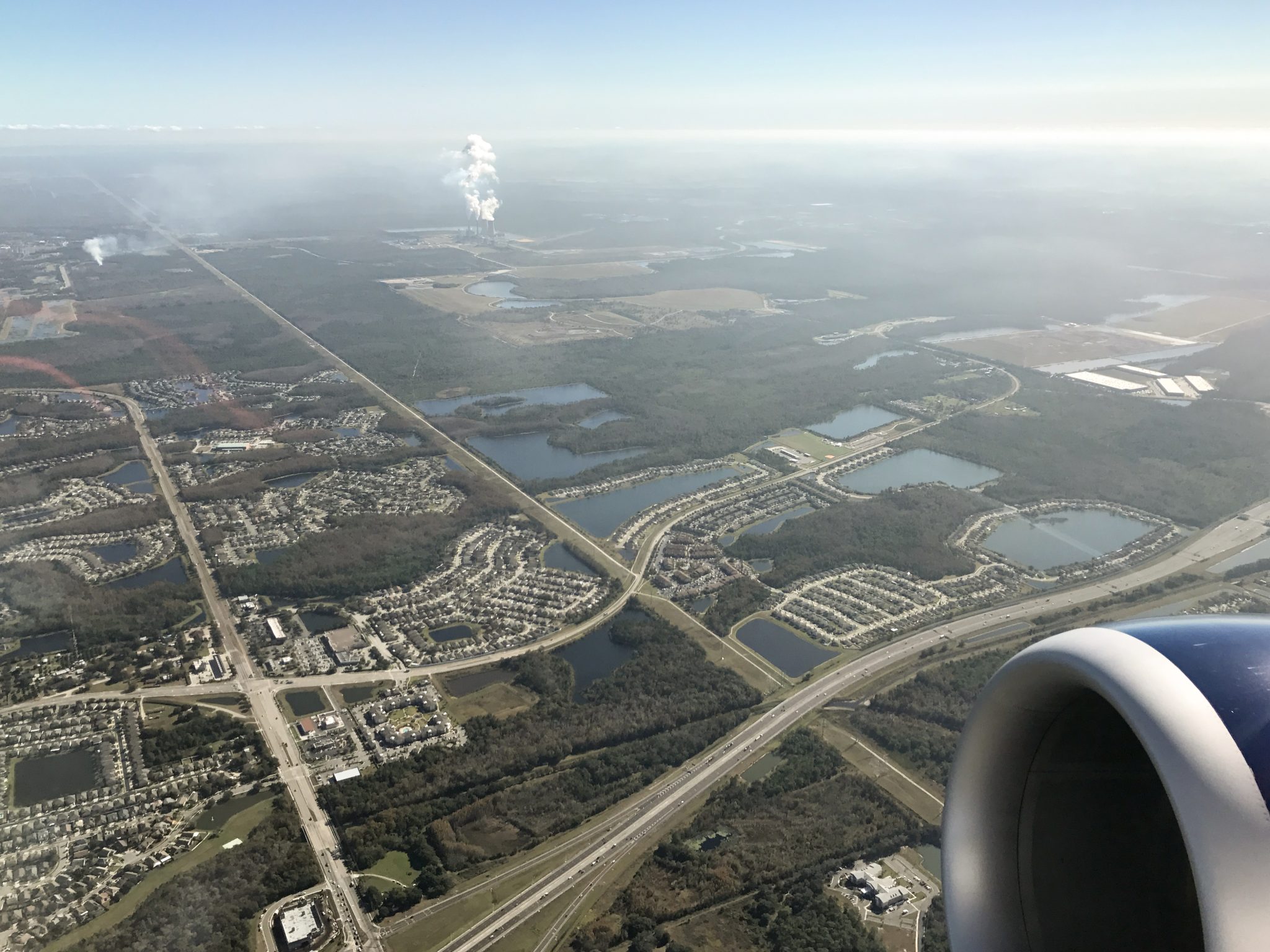 View of East Orlando from a plane
