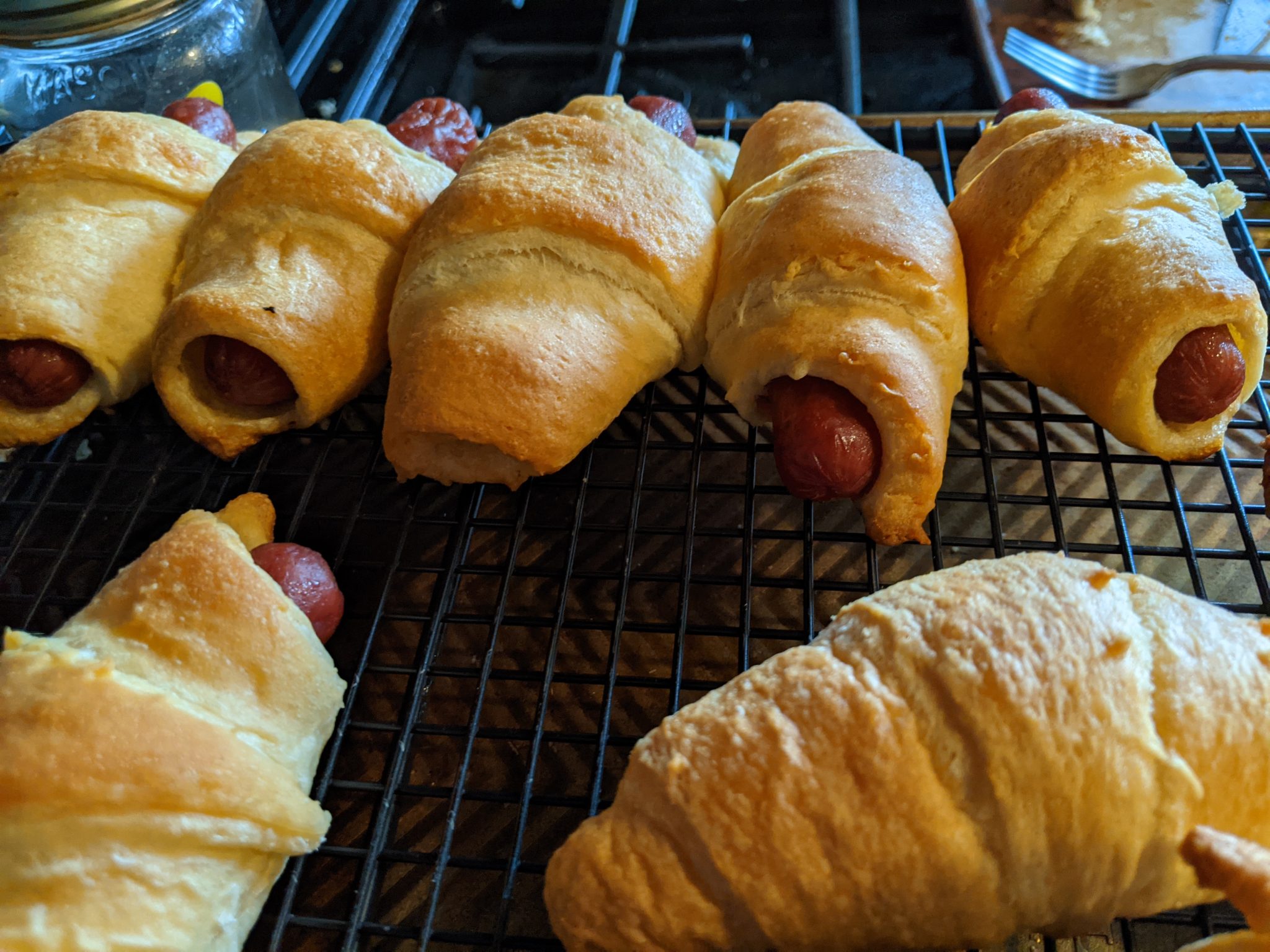 Sausages in croissants