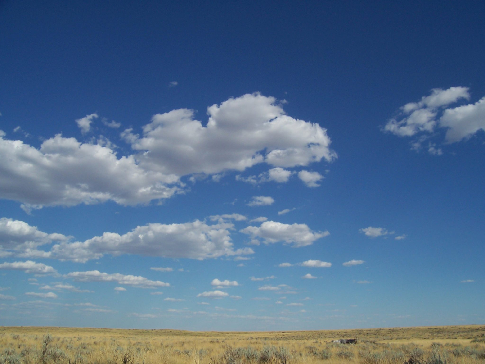 Clouds over the desert of Wyoming