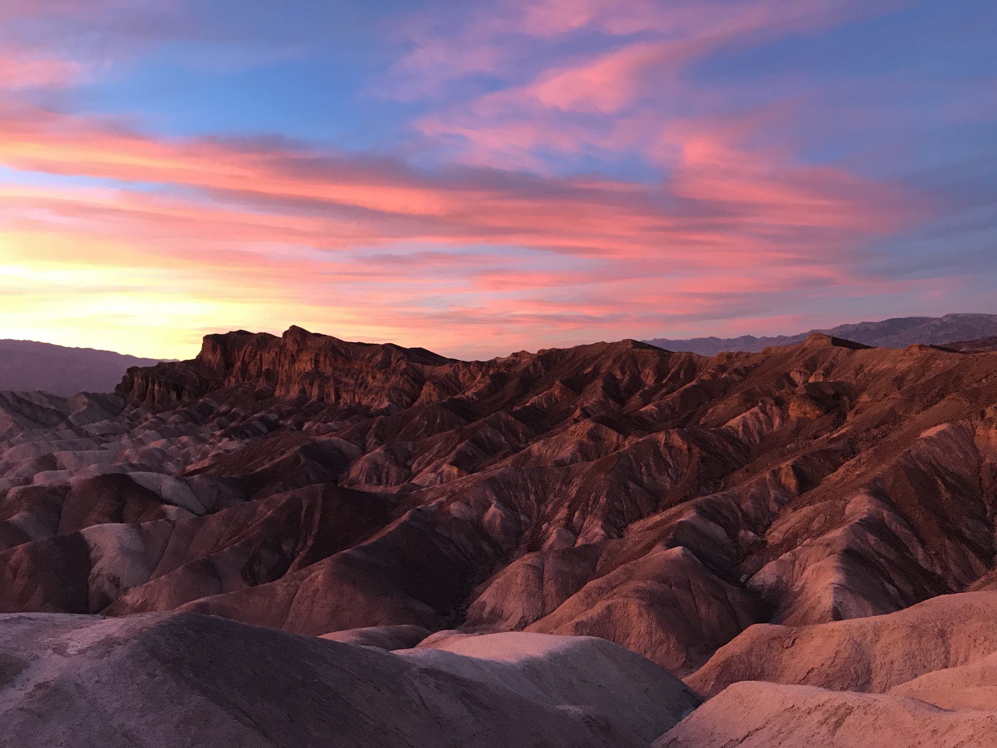 Sunset In Death Valley, California