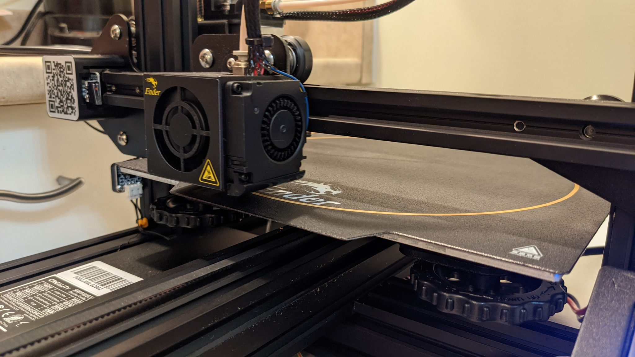 3D Printer at the beginning of a print