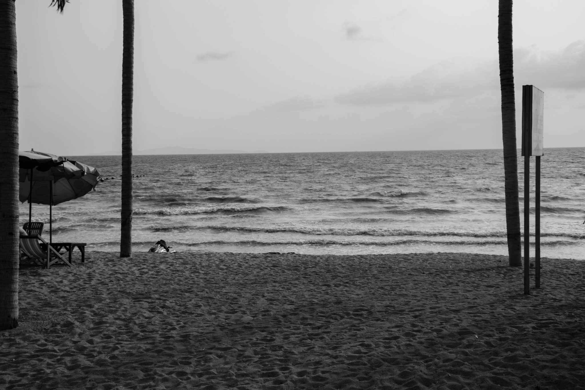 Black and White Photo of Sea