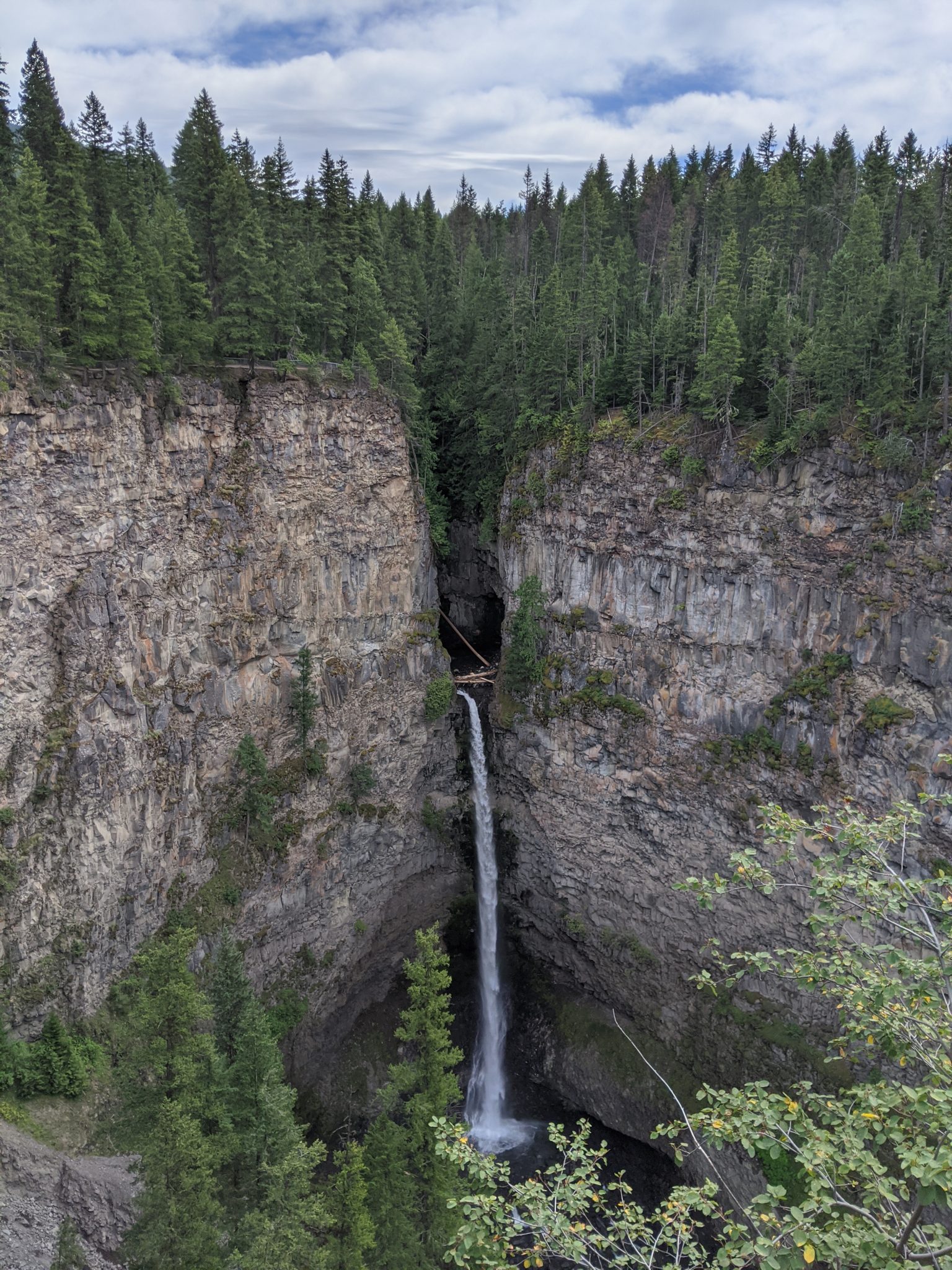 Spahats Creek Falls in Wells Gray Provincial Park Near Clearwater in British Columbia Canada