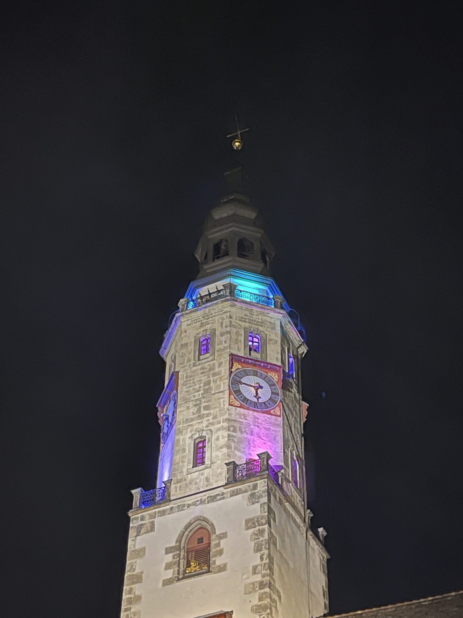 Görlitz (Germany) - Town Hall Tower (in lights)