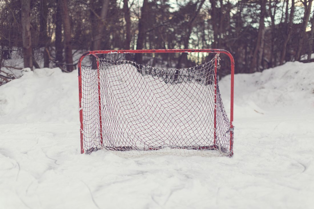 Hockey Goal in Snow