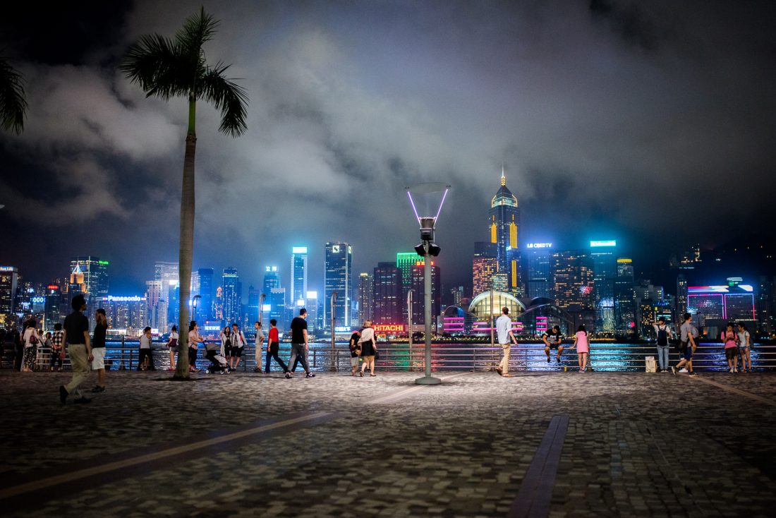 Hong Kong Skyscrapers at Night