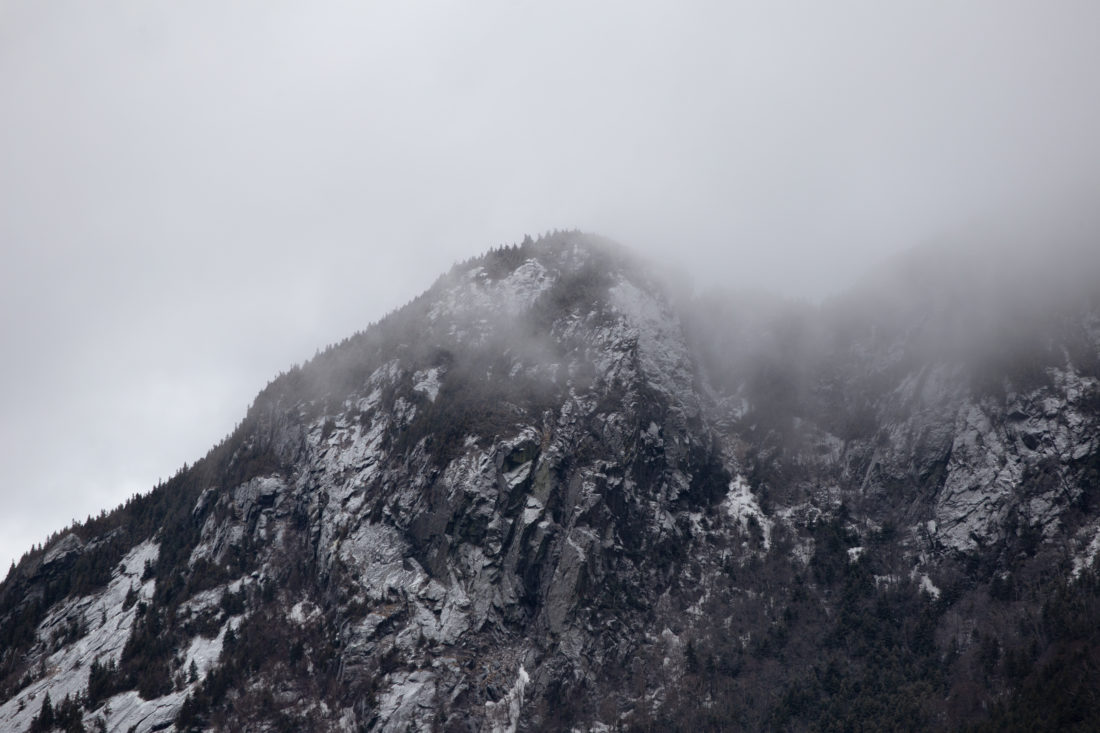 Mountain Cliff Fog