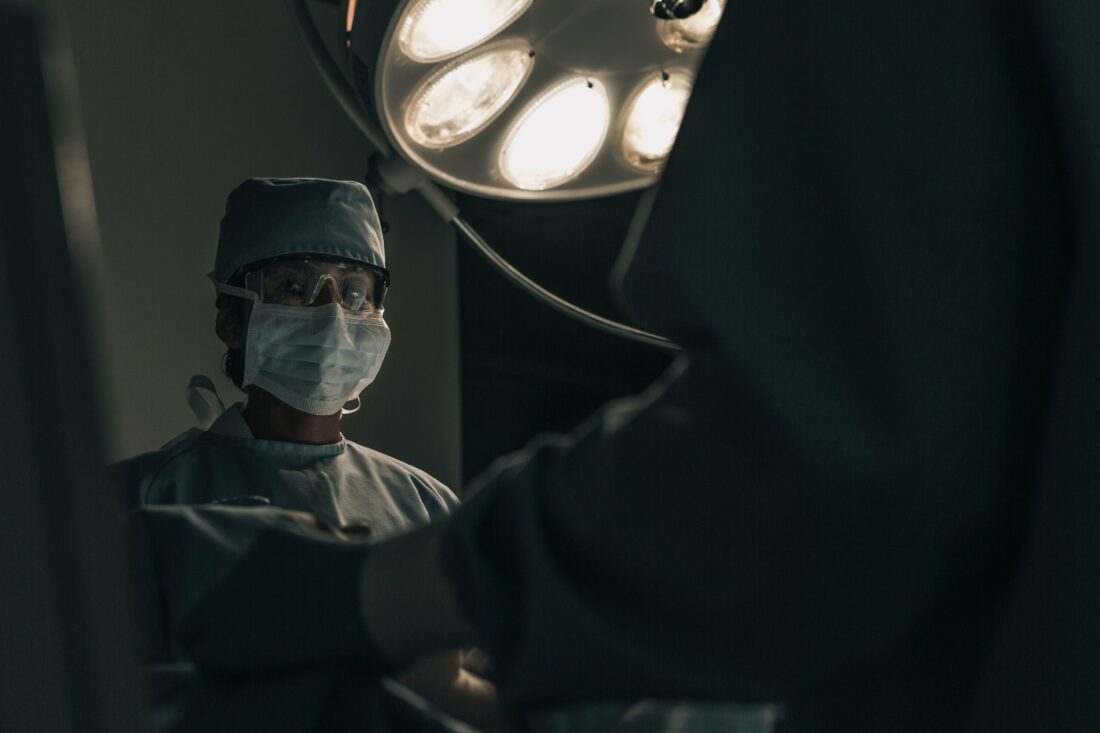 Surgeon Scrubs Operation