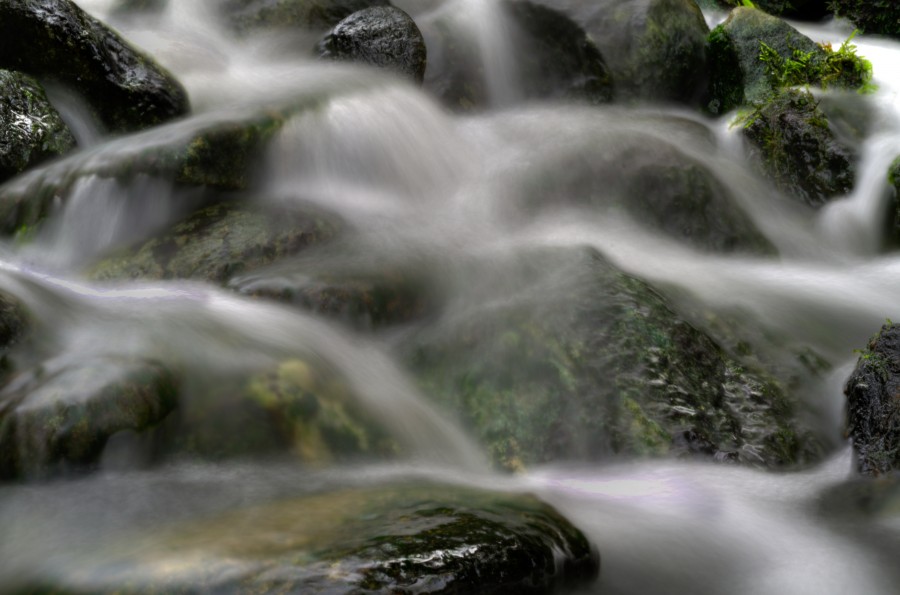 Soft flow of a waterfall