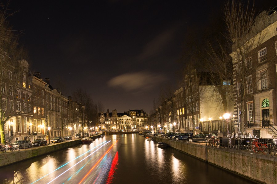 Long exposure canal Amsterdam