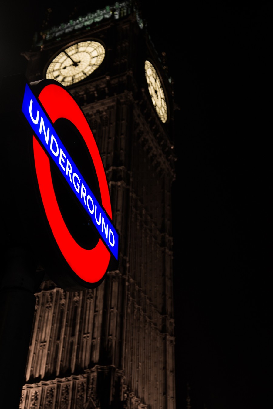 London. The Big Ben and the Underground