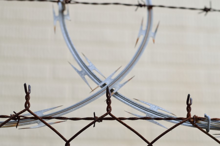 barbed wire close up