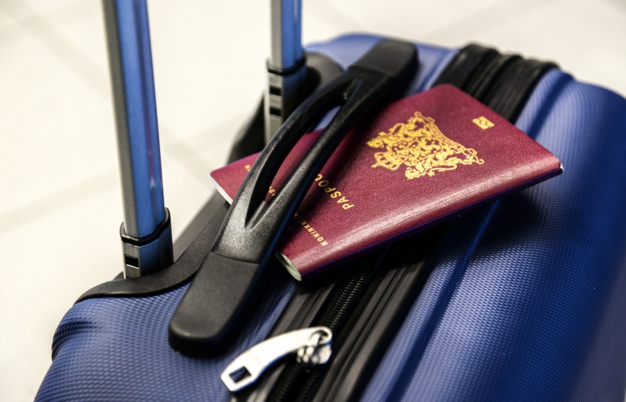 Passport and suitcase