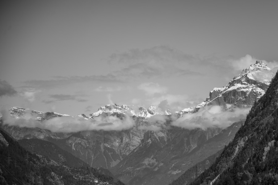 The Alps in Swiss (B&W)
