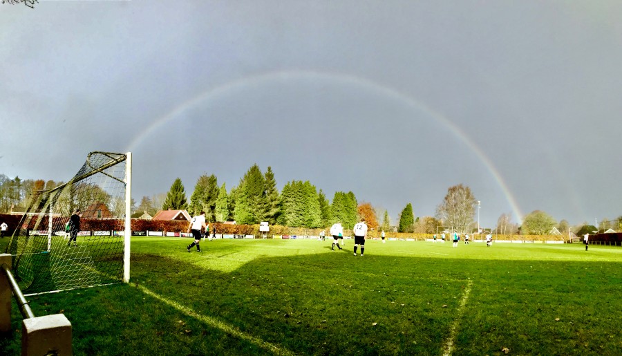 Rainbow above football pitch | The Netherlands