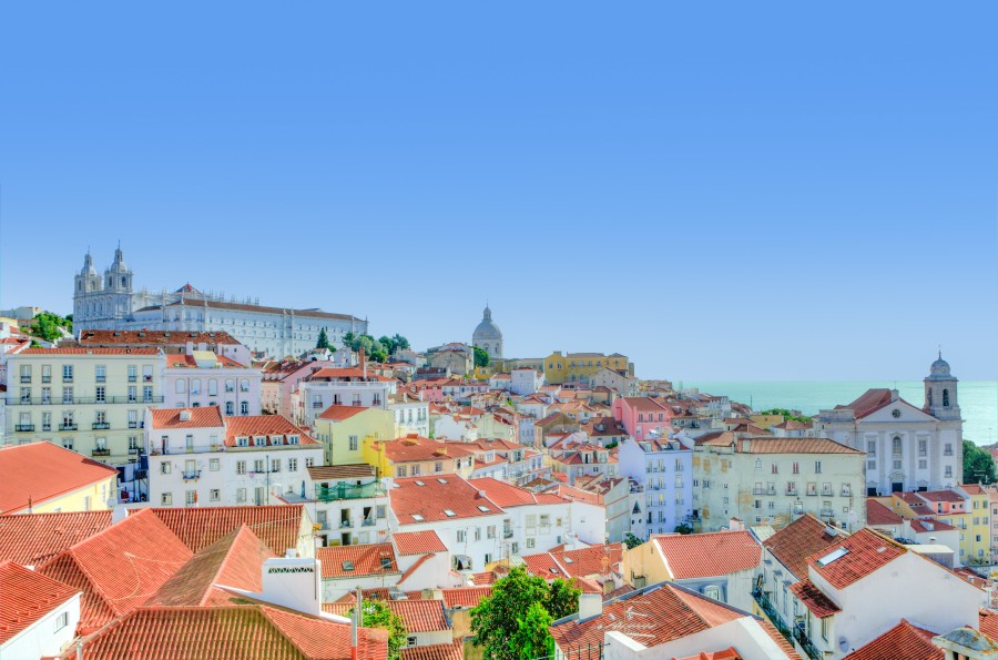Colorful Alfama in Lisbon