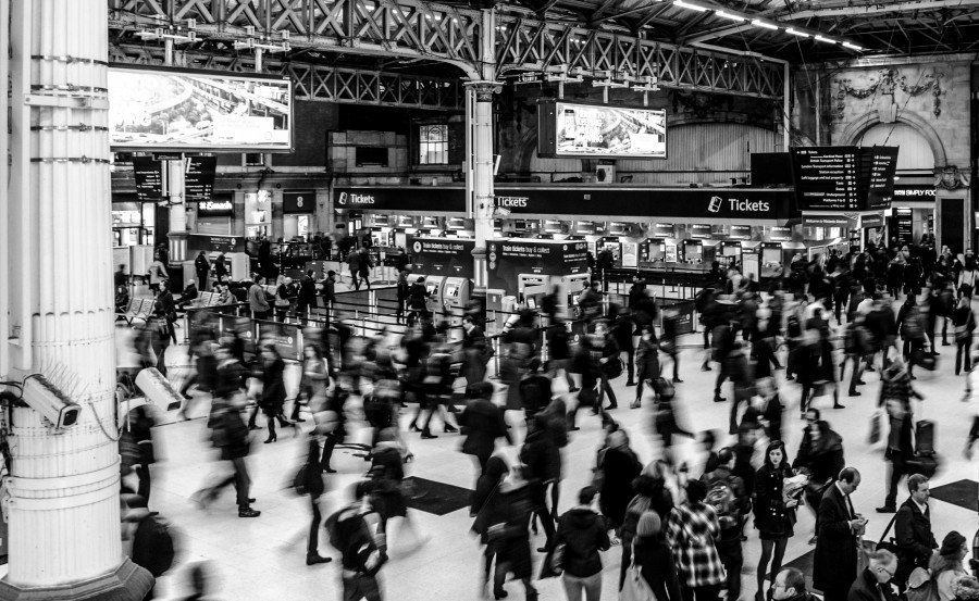 Busy Victoria station