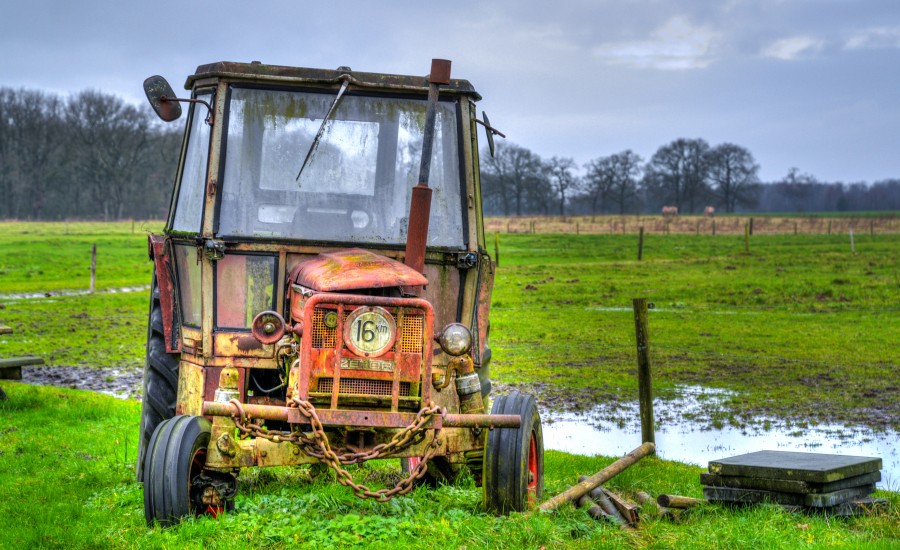Abandoned tractor