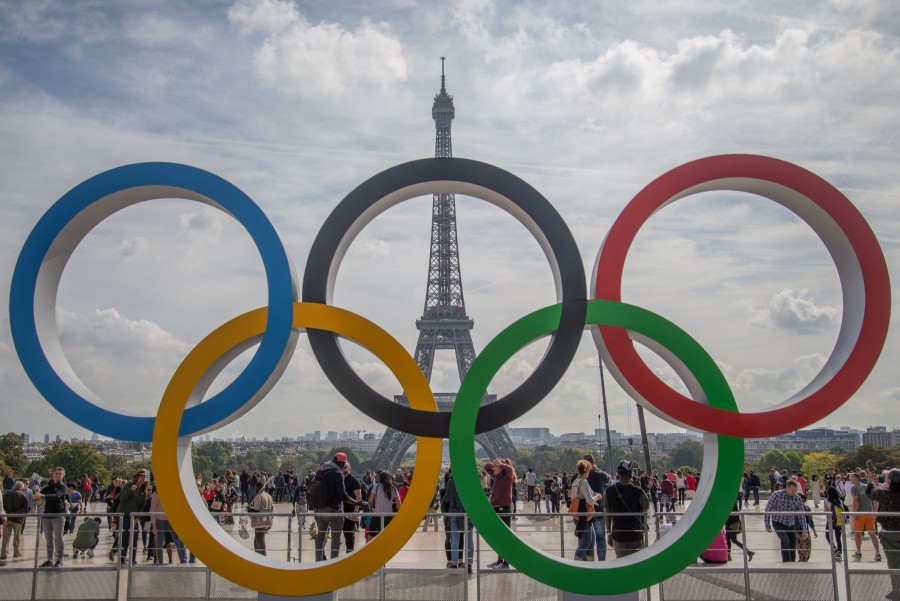 Olympic rings in Paris