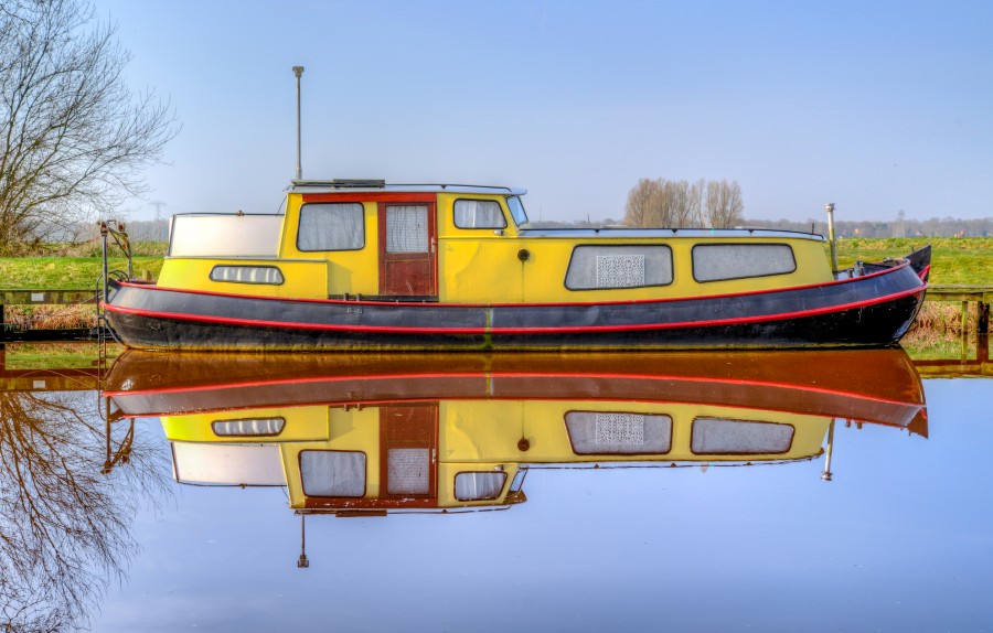 Boat with reflection