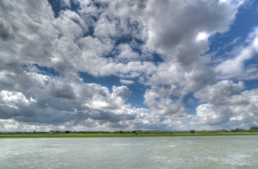 River with clouds